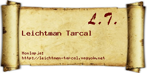 Leichtman Tarcal névjegykártya